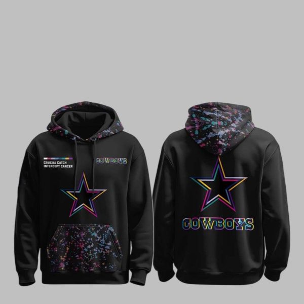 2025 Dallas Cowboys Crucial Catch Intercept Cancer Hoodie 1 1