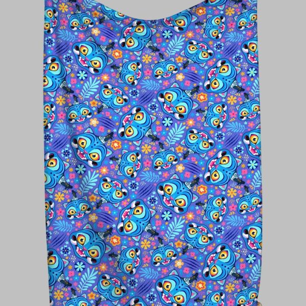 2025 Demon Derpy Tiger Blue Fleece Blanket 2