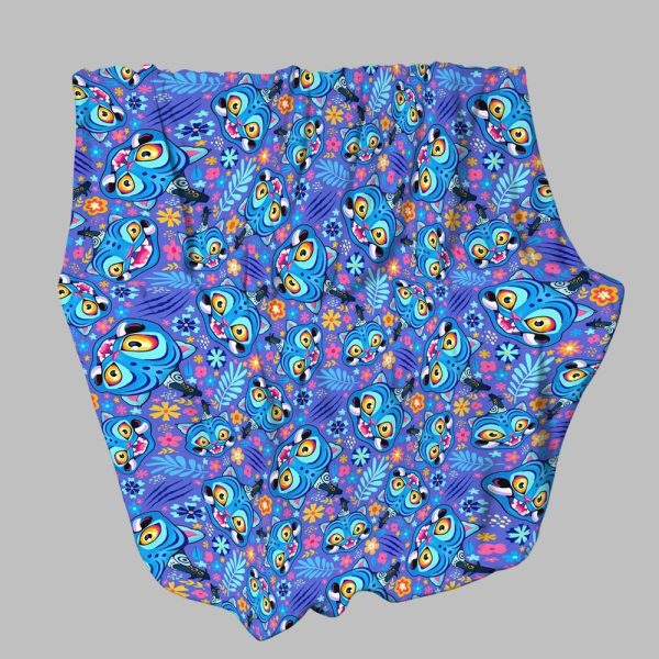 2025 Demon Derpy Tiger Blue Fleece Blanket 3