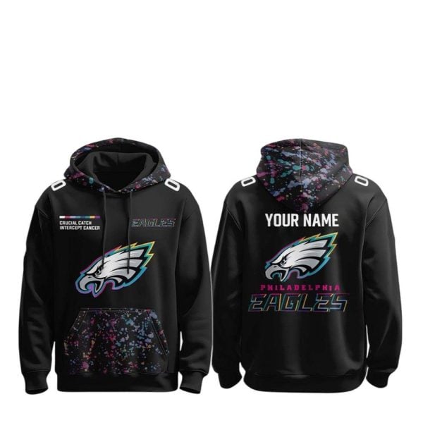 2025 Eagles Crucial Catch Intercept Cancer Hoodie 1 2