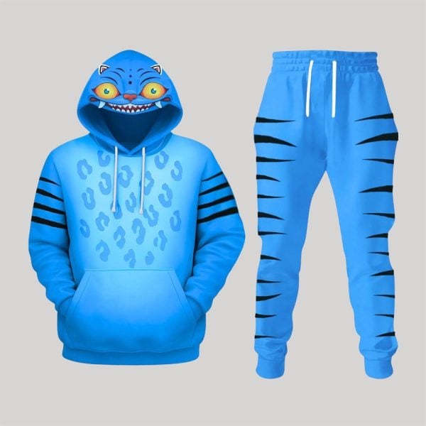 2025 Halloween Blue Tiger Cosplay Hoodie 2