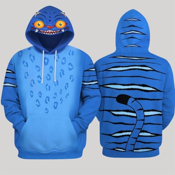 2025 Halloween Derpy Tiger Costume Hoodie 1
