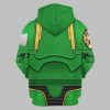 2025 Halloween Warhammer Dark Angels Green Costume Cosplay Hoodie 2