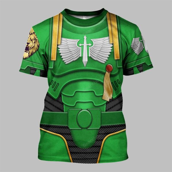 2025 Halloween Warhammer Dark Angels Green Costume Cosplay Hoodie 4