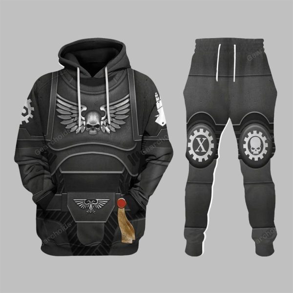 2025 Halloween Warhammer Space Marines Iron Hands Costume Cosplay Hoodie 1