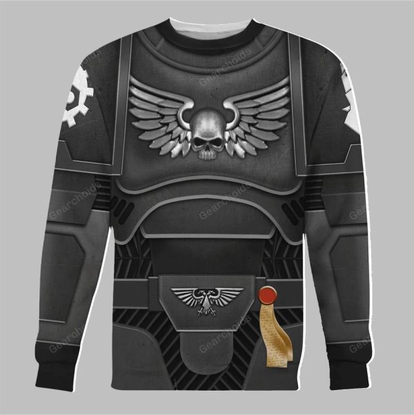 2025 Halloween Warhammer Space Marines Iron Hands Costume Cosplay Hoodie 4