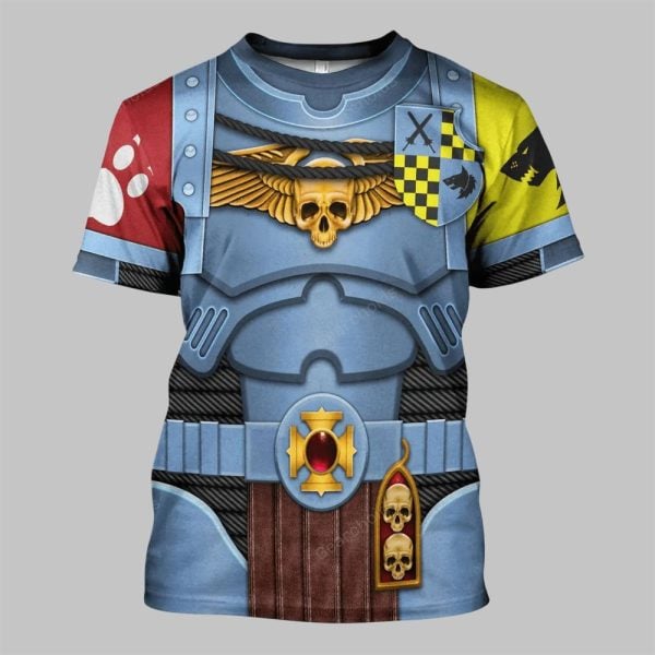 2025 Halloween Warhammer Space Wolves Captain Costume Cosplay Shirt 1