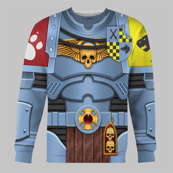 2025 Halloween Warhammer Space Wolves Captain Costume Cosplay Shirt 3