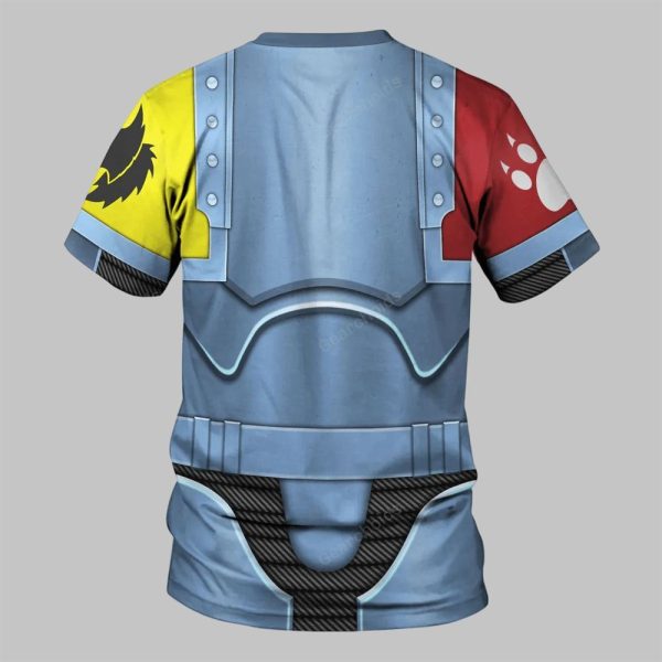 2025 Halloween Warhammer Space Wolves Captain Costume Cosplay Shirt 4