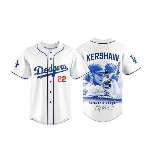 2025 LA Dodgers Clayton Kershaw Forever A Dodgers Jersey 1 2