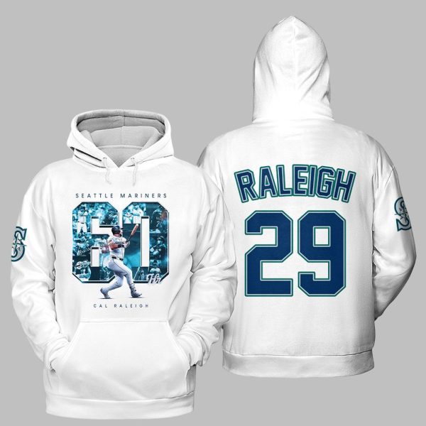 2025 Mariners Cal Raleigh 60 Home Runs Shirt 3