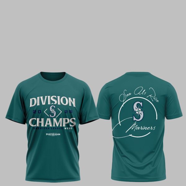 2025 Mariners Division Champs October Sea Us Rise Shirt 1