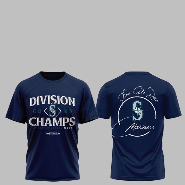 2025 Mariners Division Champs October Sea Us Rise Shirt 2