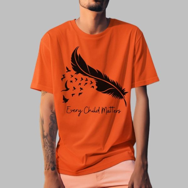2025 Orange Day Every Child Matters Feather Flying Birds Shirt 0 1 a