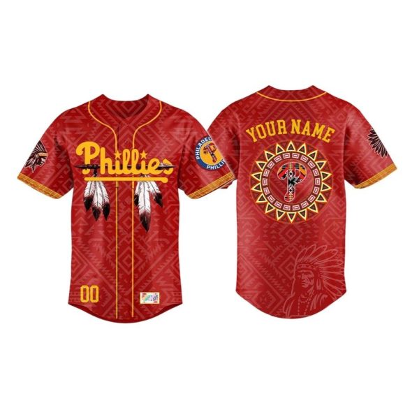 2025 Phillies Indigenous Native American Heritage Night Jersey 1 2