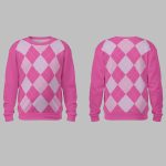 2025 Pink Argyle Costume Demon Sweater
