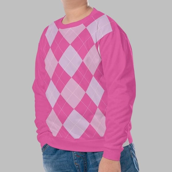 2025 Pink Argyle Costume Demon Sweater 3