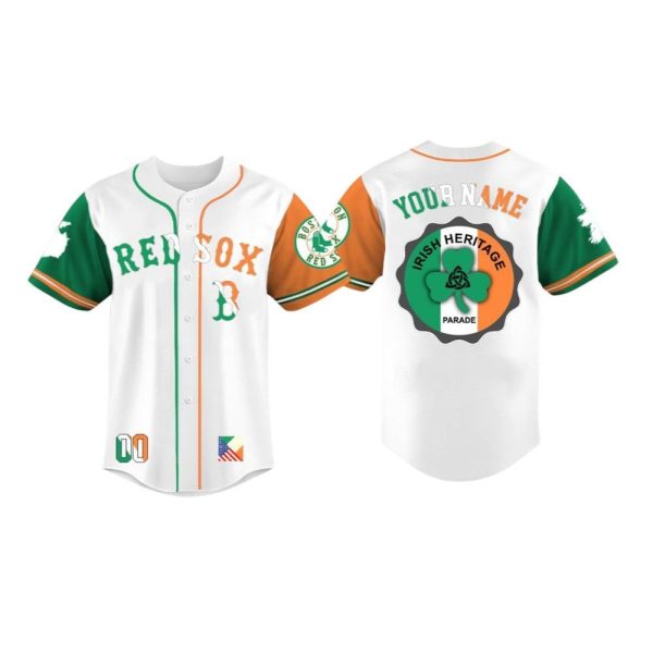 2025 Red Sox x Irish Heritage Night Jersey 1 2