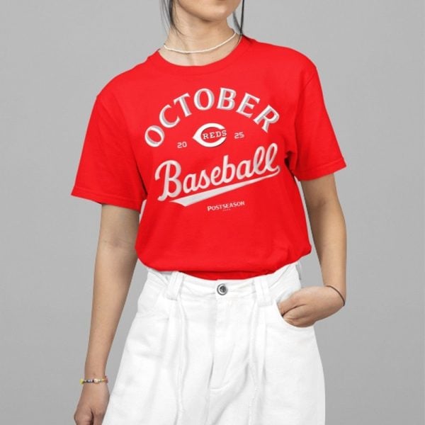 2025 Reds October Baseball Postseason Shirt 5 2 1