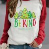 2025 Retro Christmas Tree Be Kind To Everyone Print Sweatshirt 3