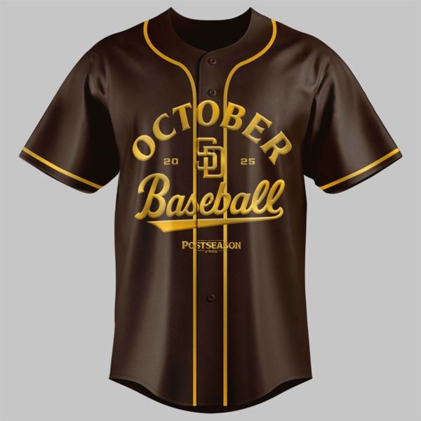 2025 SD Padres October Baseball Fight For The Faithful Jersey 2