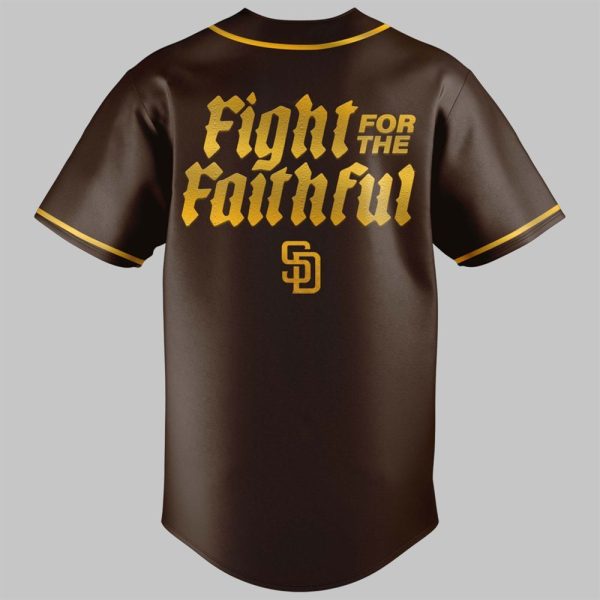 2025 SD Padres October Baseball Fight For The Faithful Jersey 3