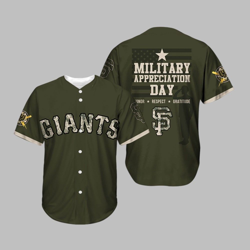 2025 SF Giants National Military Appreciation Day Jersey 1 1 2025 SF Giants National Military Appreciation Day Jersey 1 1