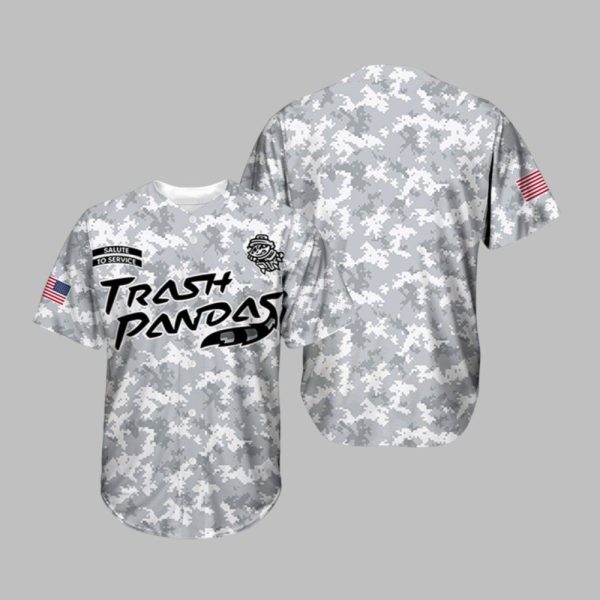 2025 Trash Pandas Military Appreciation Night Camo Jersey 1 1
