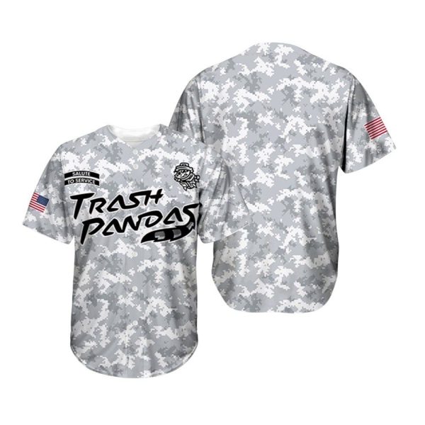 2025 Trash Pandas Military Appreciation Night Camo Jersey 1 2