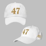 47 Charlie Kirk Trump Patriot Gold Hat