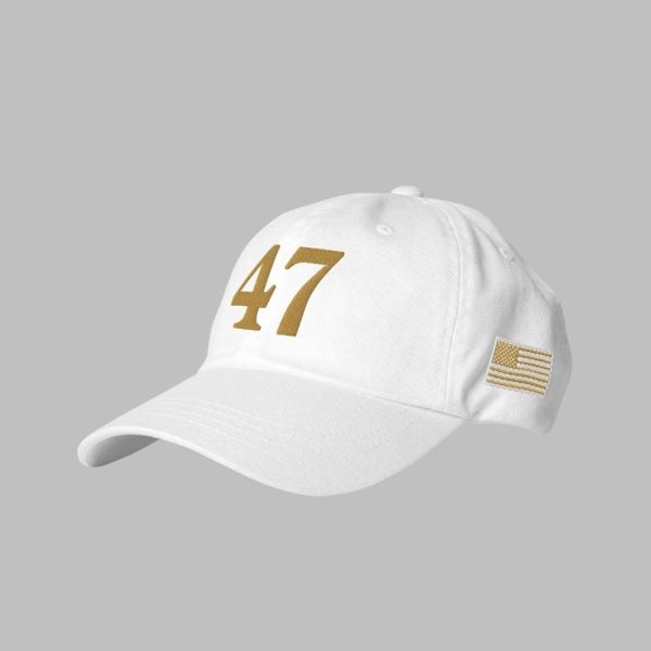 47 Charlie Kirk Trump Patroit Gold Hat 2