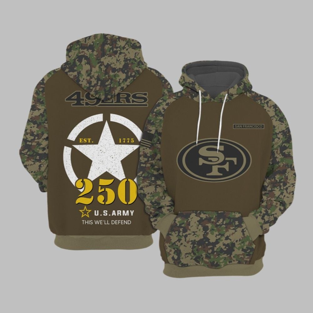 49ers US Army 250th Birthday Celebration Hoodie 49ers US Army 250th Birthday Celebration Hoodie