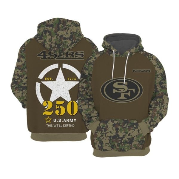 49ers US Army 250th Birthday CelebrationHoodie 1 2
