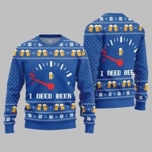 Funny I Need Beer Ugly Sweater 2025 Christmas