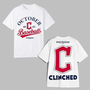 Guardians 2025 October Baseball Postseason Clinched Shirt 0 0
