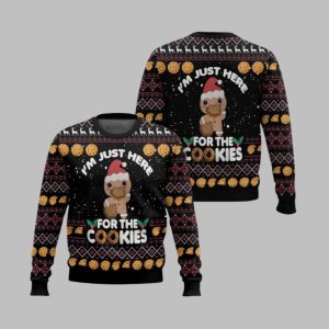 2025 Christmas Just Here For The Cookies Ugly Christmas Sweater 1 1