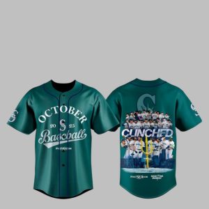 Mariners October Baseball 2025 Postseason Clenched Jersey 1 1