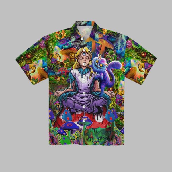 Alice in Wonderland Hawaiian Print Shirt 1