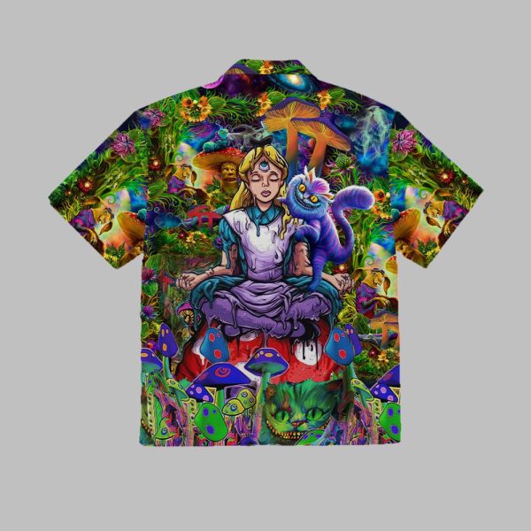 Alice in Wonderland Hawaiian Print Shirt 2