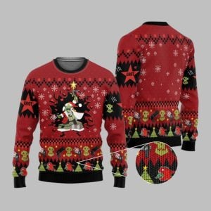 2025 Christmas Warhammer Armed And Dangerous Red Gobbo Iconic Ugly Sweater 1 1