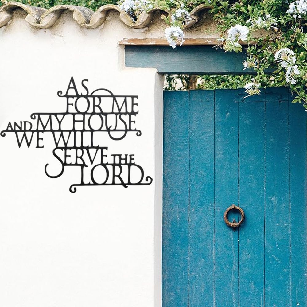 As For Me And My House We Will Serve The Lord Decor Metal Farm Sign 2 As For Me And My House We Will Serve The Lord Decor Metal Farm Sign 1 2