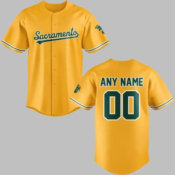 Athletics 2026 Sacramento Gold Baseball Jersey 0