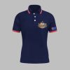 Australian Patriotic Flag Emblem Printed Polo Shirt 1 1