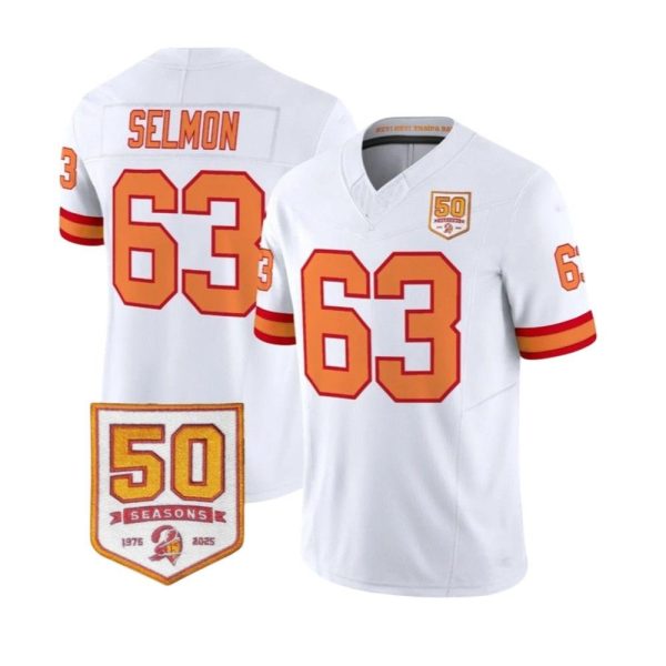 Bay Buccaneers Selmon Throwback 50th Season Patch Vapor 2025 Jersey 1 2