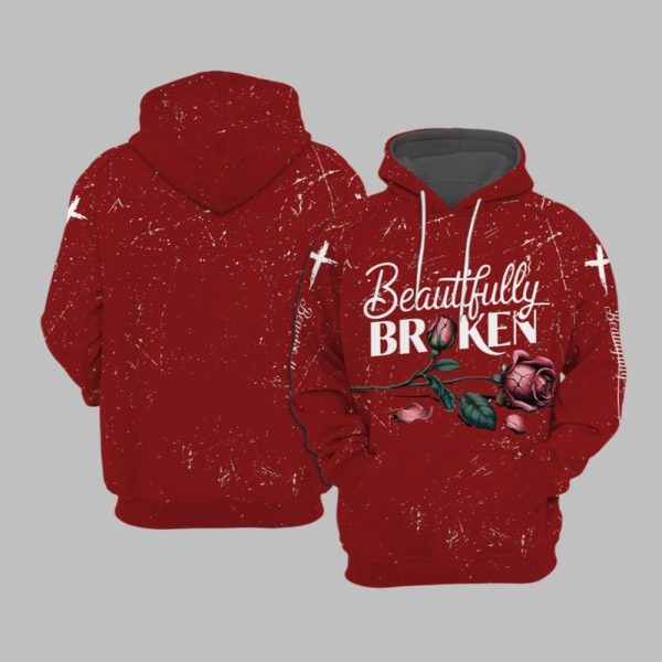 Beautifully Broken Country Music Print Hoodie 1 1