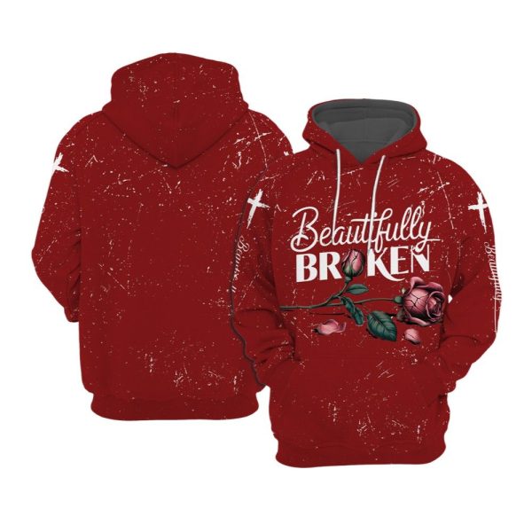 Beautifully Broken Country Music Print Hoodie 1 2