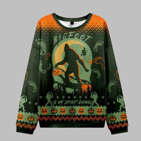 Bigfoot is My Spirit Animal Ugly Sweater 2025 Christmas 1