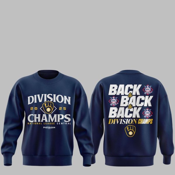 Brewers 2025 Postseason Back To Back Division Champs Shirt 2