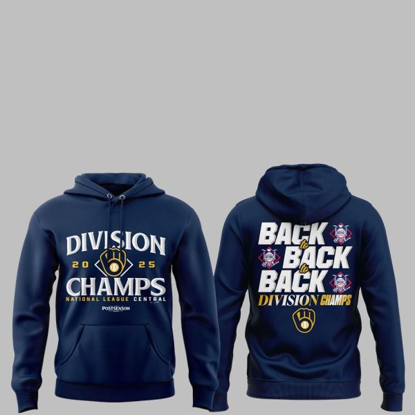 Brewers 2025 Postseason Back To Back Division Champs Shirt 3