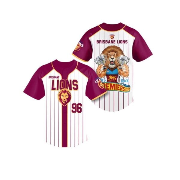 Brisbane Lions Back To Back Premiers 2024 2025 Jersey 1 2